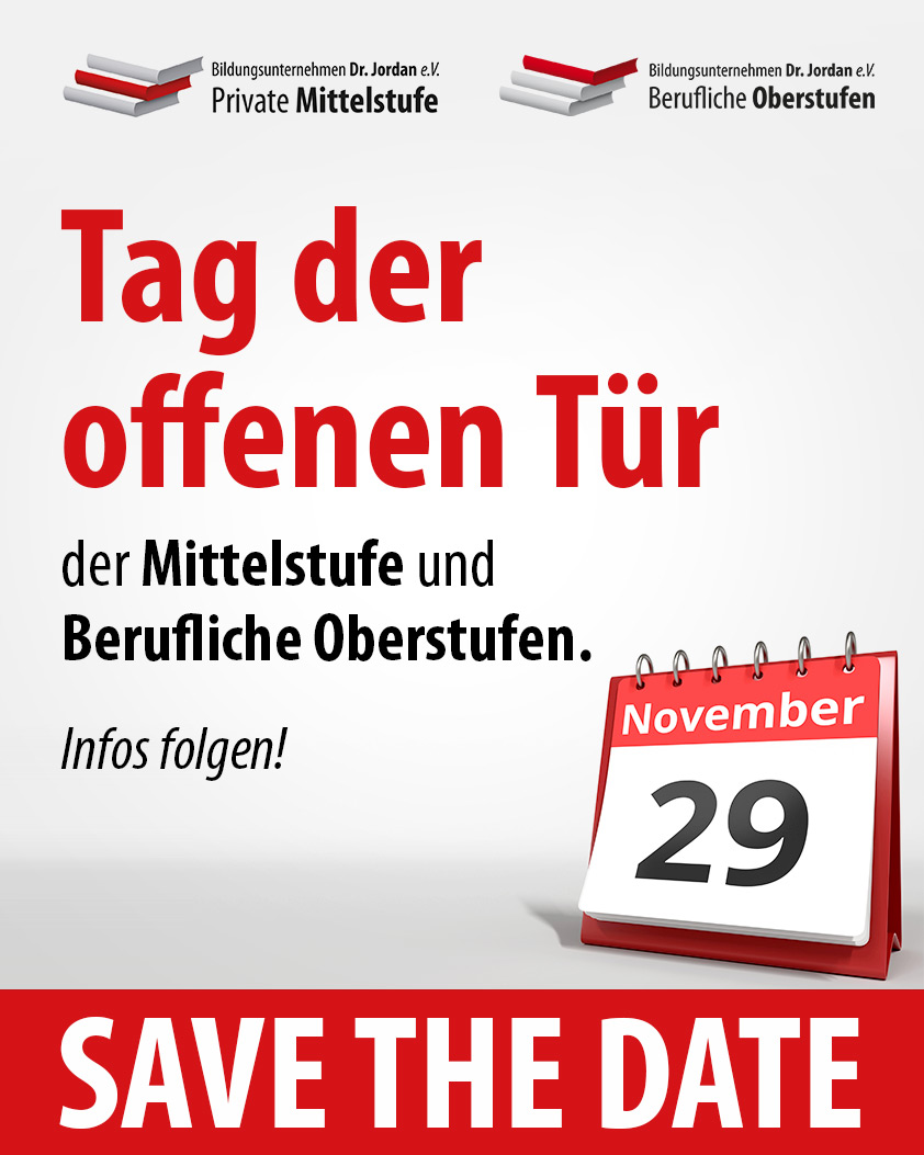 SAVE THE DATE - Tag der offenen Tür 